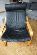 Ikea Poäng Leder Schwarz -
