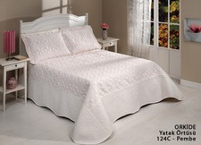 Bettdecke Papatya braun 3tlg  Tagesdecke Bettüberwurf Set 260x250 Neu