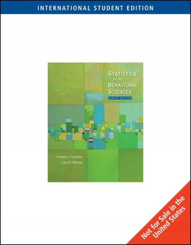 Statistics for the behavioral - statistics,