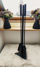 Kamino Trend Kehrbesteck 4 teilig Kamingarnitur Ofengarnitur Schürhaken Besen