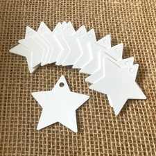 Papier Stern Anhänger weiß Geschenkanhänger Etiketten Tags Label paper star