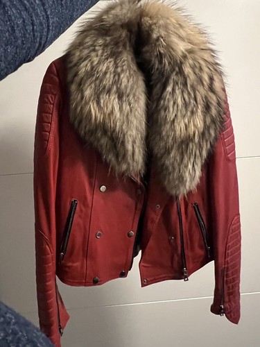Lederjacke mit fuchspelz - mit,