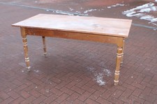 Gründerzeit Tisch Säulen Massiv Kirschbaum Wirtshaus Tisch 160x80x77 *4928