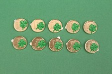 10x Glückscent Kleeblatt Glücksbringer Silvester Tischdeko Geschenk Hochzeit