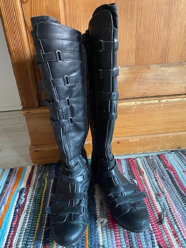 Hohe lederstiefel schwarz - hohe, von