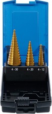 BGS Stufenbohrer-Satz | titannitriert | Ø 4 - 30 mm | 3-tlg.
