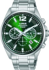 LORUS Armbanduhr Herren RT385JX9 Quarzuhr Chronograph Datum Mineralglas 43mm