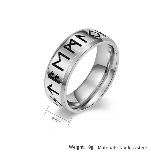 8mm edelstahl ring - 8mm,