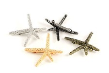 Haarspange Haarklammer Barrette Seestern Vintage Retro Haarschmuck A526