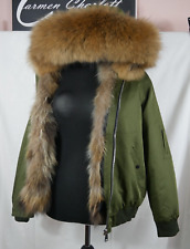 Damen CARMEN CHARLOTT Luxus XXL PELZ Jacke Bomberjacke FUCHSPELZ Größe 48 NEU!