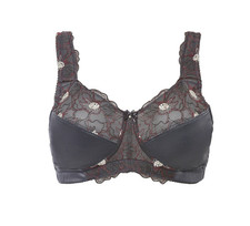 BH ohne Bügel Gr. 105 Cup E Grau Damen-Unterwäsche Oberteil Bra Neu