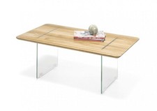 Couchtisch 110x60cm Massivholz Eiche geölt Wildeiche massiv & Glas NEU OVP!!!