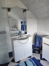 Waschplatz Waschtisch mit Spiegel komplett