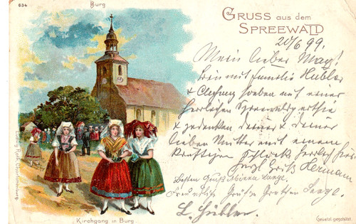 Spreewald 1899 - ak,