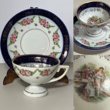 Antike Moccatasse im Wiener Porzellanstil, Erdmann Schlegelmilch, vor 1891