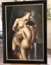 Ölgemälde TWO NUDES nach Tamara de Lempicka Frauenakt gerahmt 103,5x73,5cm