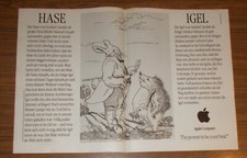 Seltene Werbung APPLE Computer - Hase & Igel 1987
