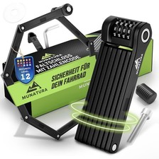 MUNATURA Faltschloss Fahrrad Diebstahlsicher Fahrradschloss Zahlenschloss 120cm