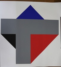 Anton Stankowski (1906-1998): Geometrische Figur. Siebdruck 100 x 100 cm 1972