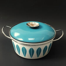 Lotus Emaille Topf 22 cm, Cathrineholm Norway, Casserole Pot Dutch Oven, Blue 8"