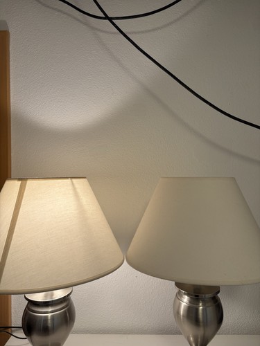 2xtischlampe stoffschirm - 2xtischlampe,