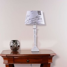 Tischleuchte Matt Weiß Schirm