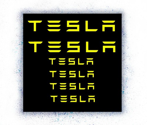 Tesla neon schriftzug - tesla,