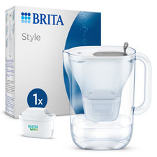 BRITA Wasserfilter-Kanne Tischwasserfilter Style hellgrau MAXTRA PRO