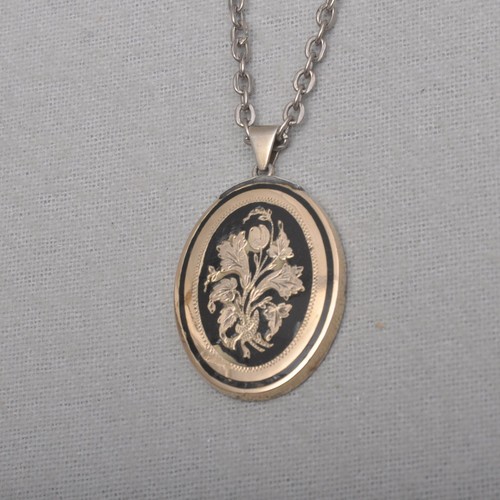 Ovaler biedermeier medaillon - biedermeier,