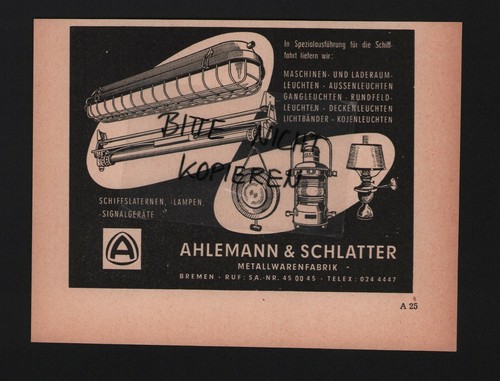 Bremen werbung 1961 - bremen,, ahlemann