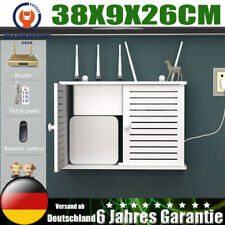WLAN Wand Router Aufbewahrungsbox Regal TV Kabel Verstecken Box Weiß Doppeltür