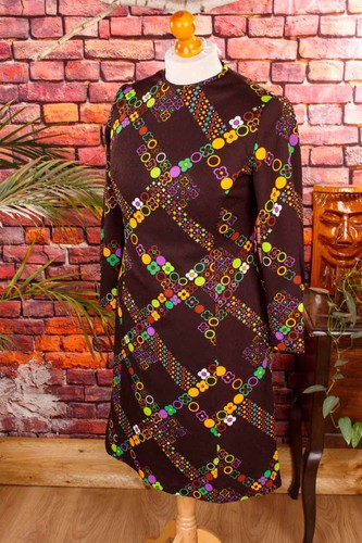Vintage orig 60er 70er kleid - 60er,