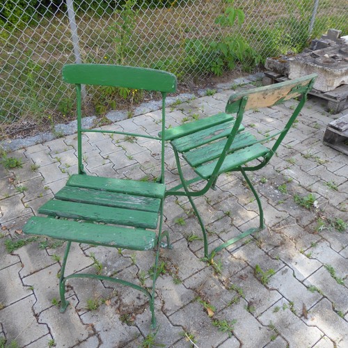 Vintage biergartenstuhl - 2x,