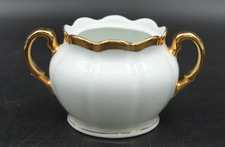 Weimar Porzellan Zuckerdose Dose ohne Deckel weiß Bonn antik Goldrand Vintage