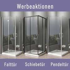 Duschkabine 90x90/80x80 Duschabtrennung Eckdusche Dusche Falttür Schiebetür ESG