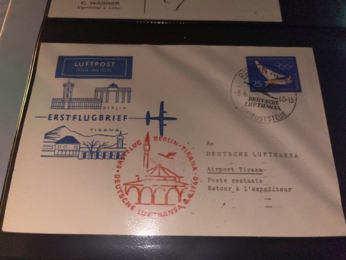 Ddr erstflug berlin tirana - ddr,
