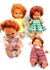 4 x  vintage Charakter Puppe