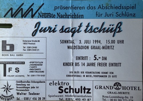 Ticket abschiedsspiel juri - abschiedsspiel,