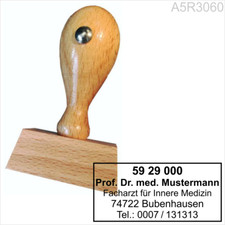 Holzstempel Praxisstempel bis