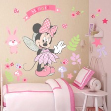 Minnie Mouse Wandtattoo Wandsticker XXL Baby Mädchen Mickey Maus Kinderzimmer