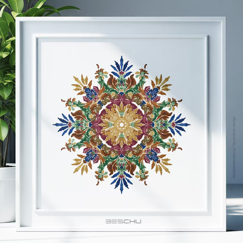 Mandala muster v19 schablone - mandala,