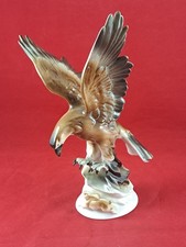 Gräfenthal Porzellanfigur – Steinadler bei der Hasenjagd Rarität aus Thüringen