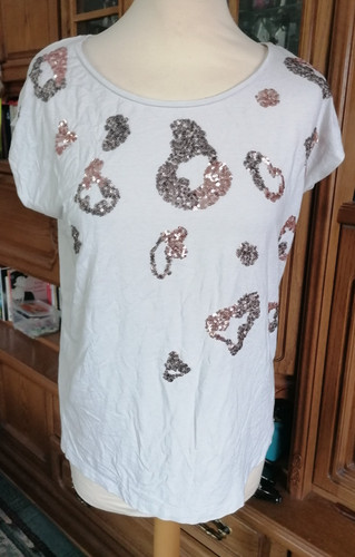 Top mit pailetten - top,