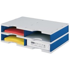 Styro Sortierstation Styrodoc Grau/blau Mit 4 Fächer 268-0202.38 (7612176106610)