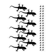 Gecko Set 47 Teile - Aufkleber Folie KFZ Tattoo Sticker Lurch Salamander 