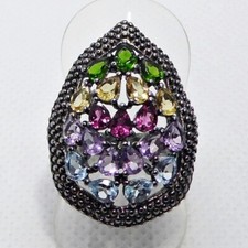 Multistein Multicolor Ring 925