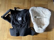 Ergobaby Babytrage, Schwarz Inkl. Sitzverkleinerer