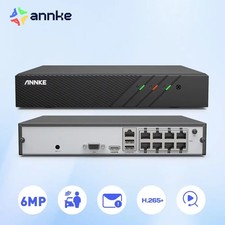 8-Kanal PoE NVR 6MP H.265+ Video Recorder für IP Kameras, HDMI/VGA, bis 6 TB
