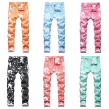 Herren Batik Denim Hose