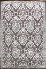 Wolle/Seide Brown Blumenmuster Handgemachte Fläche Teppich 9x12 Wohnzimmer